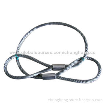 Galvanized Steel Wire Rope Sling, Customized Designs Welcomed